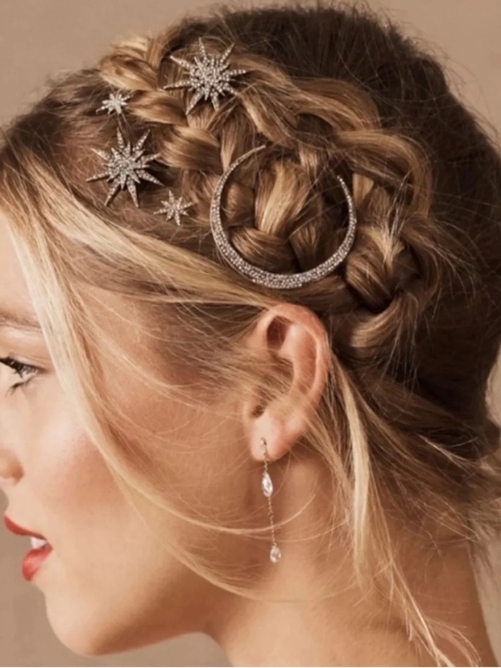 New! Gold Star Moon Astria Hair Pin Set (3 piece) NWOT (4002)